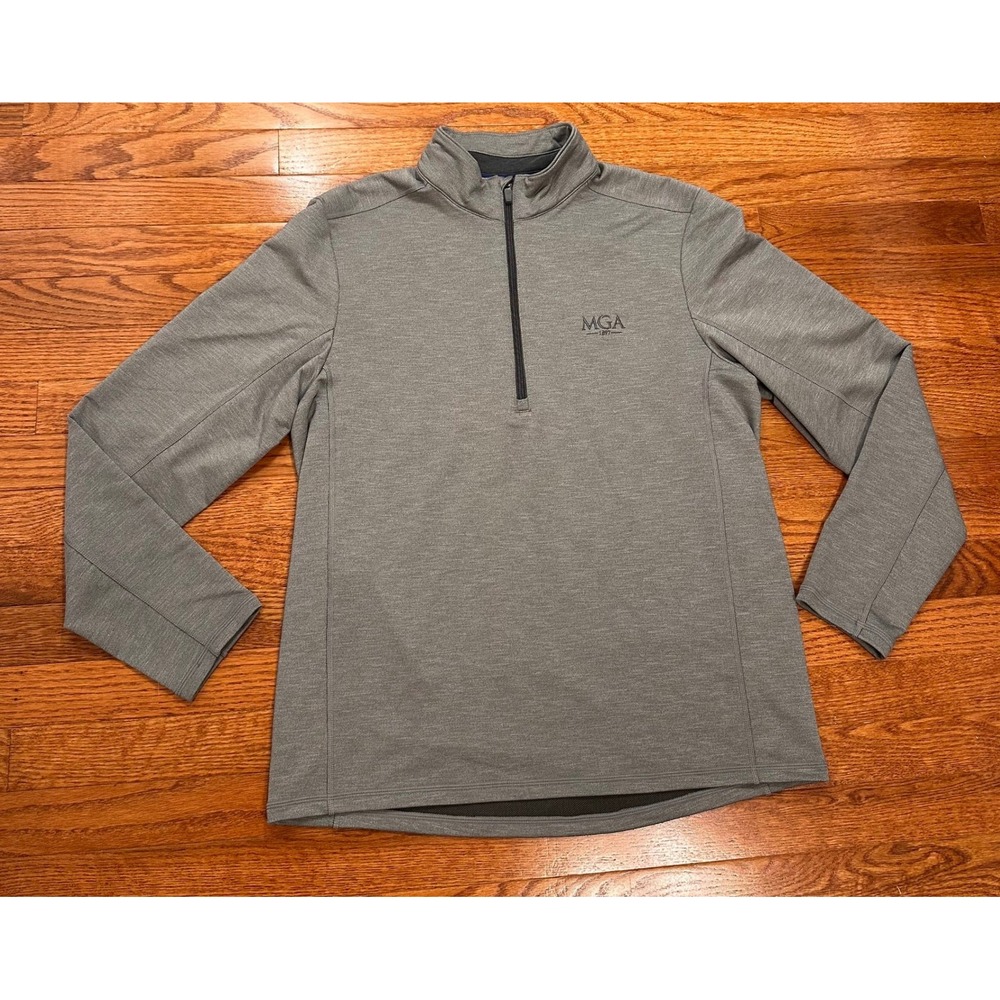 Vineyard Vines Performance 1/4 Zip Golf Pullover Mens Medium Gray MGA Jim Nantz